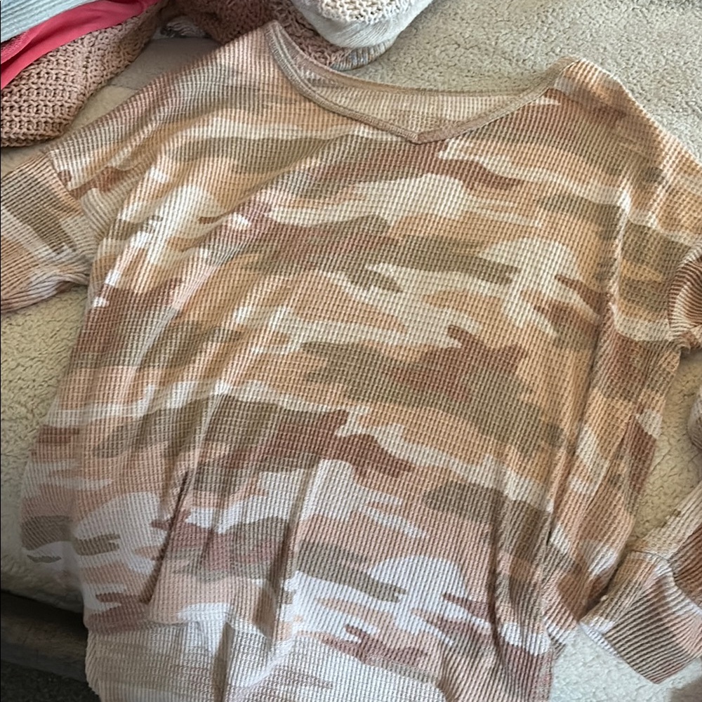 Camouflage Print Women's Top